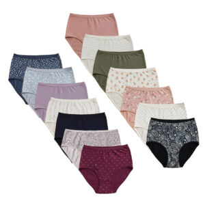 Pack of 5 Womens Assorted High Waisted Full Back Cover Cotton Panties